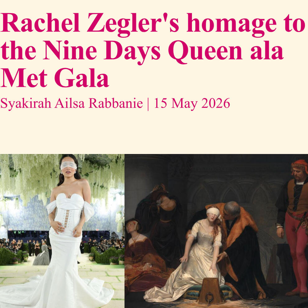Rachel Zegler's homepage to the Nine Days Queen ala Met Gala Rachel Zegler's homepage to the Nine Days Queen ala Met Gala
